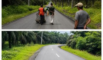 Perbaikan salah satu ruas jalan di Siak. (Foto: ist)