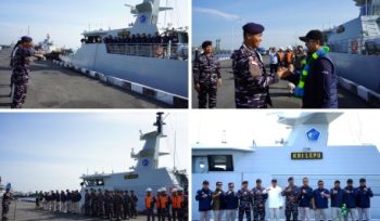 Suasana kedatangan Tim ERB 2026 Provinsi Riau di Dermaga TNI AL Bangsal Aceh, Kota Dumai. (Foto: ist)