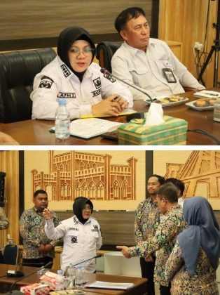Rapat kerja bersama BPJN Riau, BPBPK Riau, serta Balai Wilayah Sungai (BWS) Sumatera III Riau. (Foto: ist)