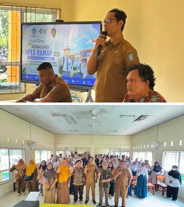 Kepala Sekolah SMAN 1 Ungar, M. Nasrol, SPd di dampingi Wakil Kepala Sekolah Bidang Kesiswaan M. Fathurrohman dan Ketua Panitia MPLS Sahrudin, SPd. (Foto: ist)