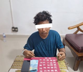Tersangka kasus tindak pidana narkotika jenis sabu. (Foto: ist)