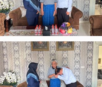 Bupati Siak Afni Zulkifli, Direktur BSP Robi Junipa, bersilaturahmi dengan Arwin AS mantan bupati Siak yang juga pendiri PT BSP. (Foto: ist)