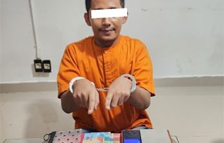 Tersangka kasus dugaan tindak pidana penyalahgunaan narkotika jenis sabu. (Foto: ist)