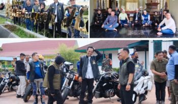 Touring sepeda motor mengelilingi Kota Siak Sri Indrapura. (Foto: ist)