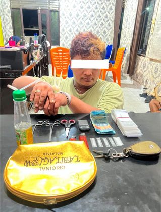 Tersangka kasus dugaan tindak pidana narkotika jenis sabu. (Foto: ist)