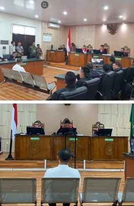 Vonis hukuman 2 tahun penjara kepada Abdul Wahid. (Foto: ist)