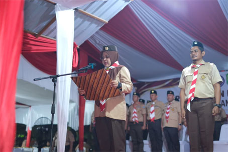 Dilantik Sebagai Kamabicab Siak, Bupati Afni: Pramuka Lahirkan Calon Pemimpin