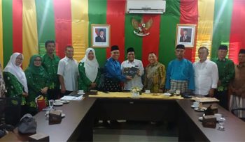 Kunjungan audiensi PW JKSN Provinsi Riau dan PGNU Provinsi Riau ke LAMR. (Foto: ist)