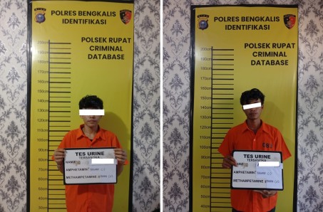 Tersangka dugaan tindak pidana penyalahgunaan narkotika jenis sabu-sabu. (Foto: ist)