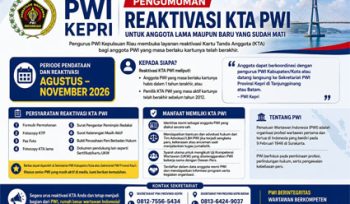 Flyer pengurusan KTA PWI. 