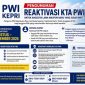 Flyer pengurusan KTA PWI. 