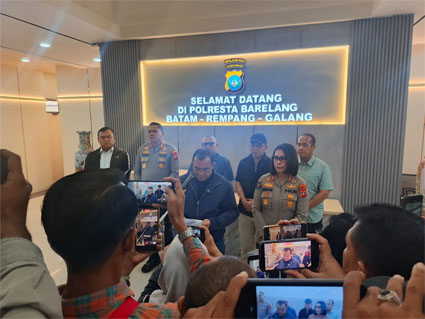  Konferensi pers Bareskrim Polri lakukan penindakan terhadap dugaan tindak pidana perjudian darat jenis kasino. (Foto: ist)