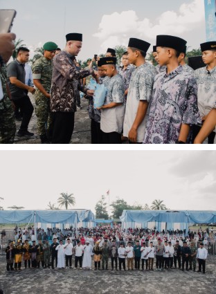 Momen HUT RI, Elang 3 Hambalang Bersama TNI-Polri Gelar Zikir Akbar dan Bagikan 1.000 Paket Sembako di Kampar