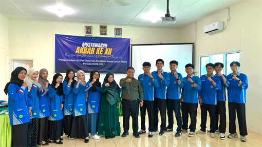 Foto bersama FSI Qalbun Salim STIE Pembangunan Tanjungpinang saat Musyakbar XII pada Ahad, 16 Agustus 2026. (Foto: ist)
