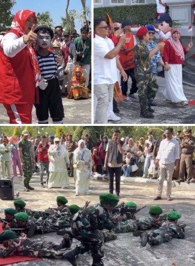 Karnaval Kemerdekaan di Kabupaten Siak berakhir di Kompleks Rumah Rakyat. (Foto: ist)