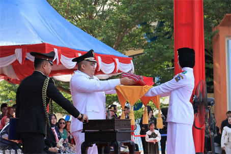 Peringati HUT RI ke-81 tingkat Kabupaten Bintan di Lapangan Relief Antam Kijang Kota, Kecamatan Bintan Timur. (Foto: ist)