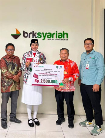 Arifa Rahma Maulydha, salah satu putri terbaik asal SMAN 1 Keritang.  (Foto: ist)
