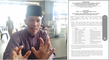 Hajarullah Aswad, Ketua MANTAB Kepri dan pengumumanhasil seleksi. (Foto: ist) 