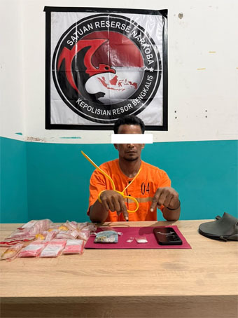 Polres Bengkalis Ungkap Peredaran Sabu 3,61 Gram di Talang Muandau