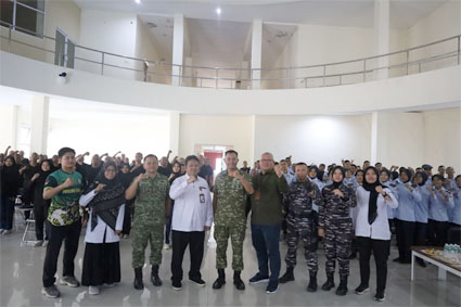 Penutupan Kegiatan MADATUKAR Angkatan X Tahun Akademik 2026/2027, di Lapangan Apel Politeknik Kelautan dan Perikanan. . (Foto: ist)