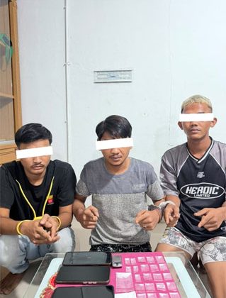 Tersangka jaringan peredaran narkotika jenis sabu dan ekstasi di wilayah Kecamatan Mandau. (Foto: ist)