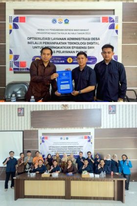 Tim PKM UMRAH Serahkan Aplikasi Kependudukan untuk Mendukung Digitalisasi Pelayanan Desa Sri Bintan