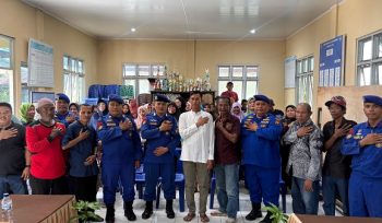 Sambang Nusa dan Peduli Ekonomi Masyarakat Pesisir di Jalan Parit Ginen Laksamana, RT 03 Desa Mundam, Kecamatan Medang Kampai, Kota Dumai yang ditaja Ditpolairud Polda Riau