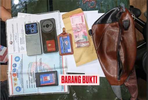 Barang bukti pemerasan meminta uang sebesar Rp5 juta. (Foto: ist)