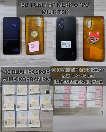 Barang bukti pengiriman  PMI illegal ke Malaysia. (Foto: ist)