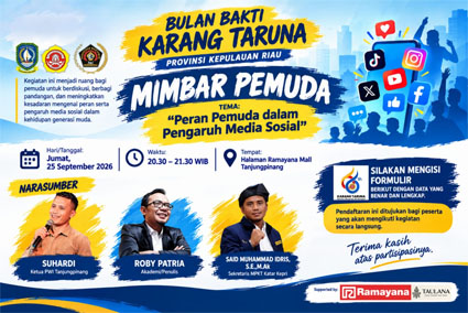 Flyer bulan bakti Karang Taruna provinsi Kepri. 
