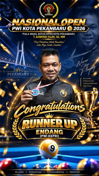 Flyer Ketua SIWO PWI Kepri Endang Kurnia.