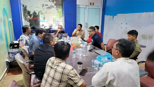 Suasana diskusi Forum Pimred PWI Kepri di Graha PWI, Batam Center.  (Foto: ist)