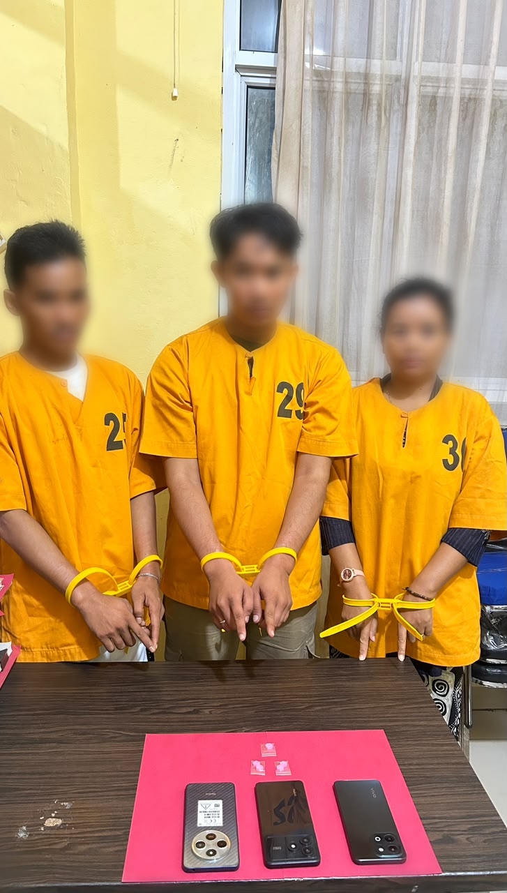 Foto: Tiga Terduga Pelaku Diamankan Satnarkoba Polres Meranti 