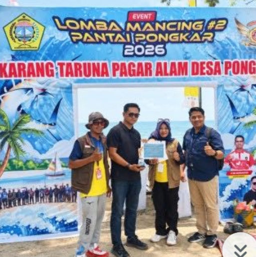 Flyer lomba mancing di Desa Pongkar Kecamatan Tebing. 