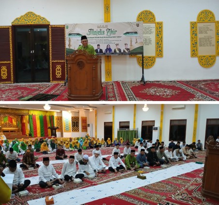 Majelis Zikir digelar Lembaga Adat Melayu Riau (LAMR) Provinsi Riau. (Foto: ist)