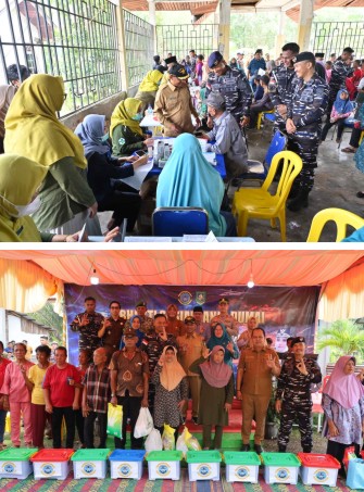 Foto Kegiatan Lanal Dumai menyapa masyarakat Pulau Bengkalis. (Foto: ist)