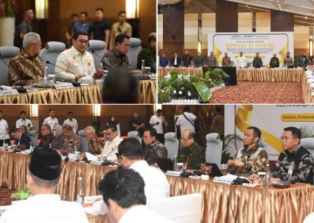 Kunjungan kerja spesifik Komisis II DPR RI di Ballroom Menara Dang Merdu BRK Syariah. (Foto: ist)
