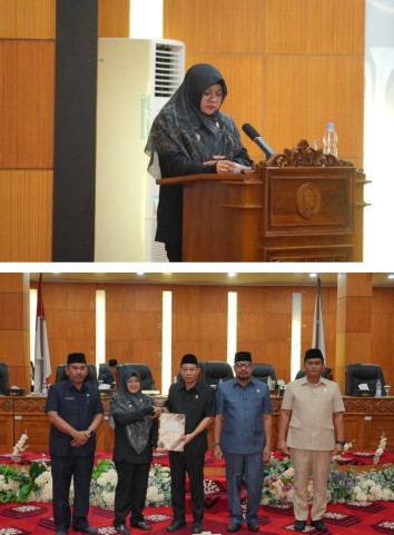 Bupati Siak Afni Z sampaikan pengantar nota keuangan RAPBD-P tahun anggaran 2026. (Foto: ist)