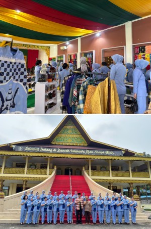 Ibu-Ibu Lanud Menyusuri Jejak Melayu di Sentra Ekraf LAM Riau