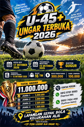 Flyer pertandingan.