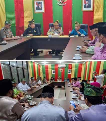 Kunjungan silaturahmi Kapolda Riau bersama rombongan ke Balai Adat LAMR, Jalan Diponegoro. (Foto: ist)