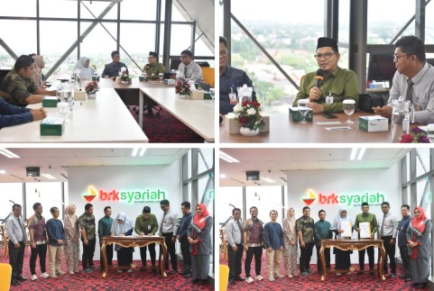  Penandatanganan Perjanjian Kerja Sama (PKS) antara BRK Syariah dengan Sekolah Tinggi Agama Islam (STAI) Auliaurrasyidin Tembilahan. (Foto: ist)